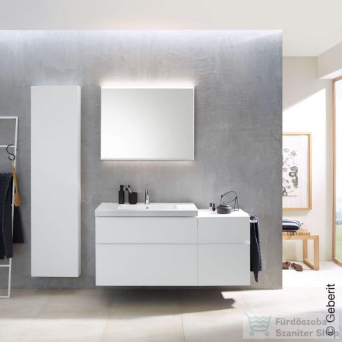 Geberit ICON 45x47,6x60 cm-es 2 fiókos oldalsó szekrény, matt fehér fogantyúval,fényes fehér 502.315.01.1