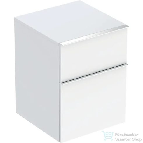 Geberit ICON 45x47,6x60 cm-es 2 fiókos oldalsó szekrény krómozott fogantyúval,fényes fehér 502.315.01.2