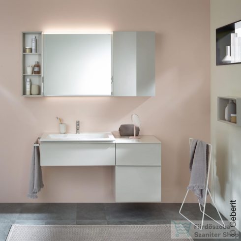 Geberit ICON 45x47,6x60 cm-es 2 fiókos oldalsó szekrény krómozott fogantyúval,fényes fehér 502.315.01.2