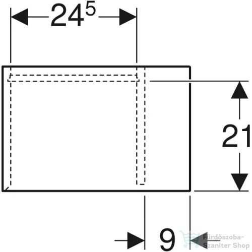 Geberit ICON 37x24,5x40 cm-es kiegészítő szekrény,fényes fehér 502.324.01.1