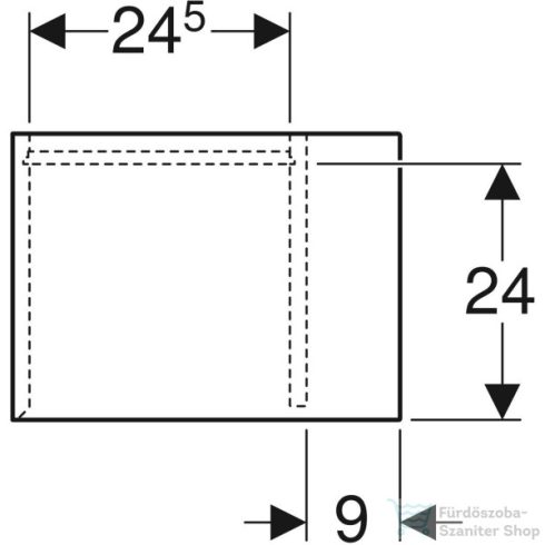 Geberit ICON 37x27,3x40 cm-es kiegészítő szekrény,fényes fehér 502.325.01.1