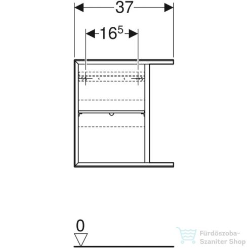 Geberit ICON 37x27,3x40 cm-es kiegészítő szekrény,fényes fehér 502.325.01.1