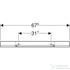 Geberit 67,5 cm-es acél fali polc,matt porszórt láva 502.327.JK.1