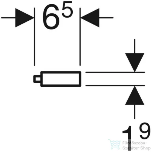 Geberit bútorra szerelhető 42,4 cm-es törölközőtartó,porszórt matt láva 502.328.JK.1