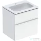 Geberit iCON 60 cm-es mosdó és alsószekrény kombináció 2 fiókkal,matt fehér fogantyúval,fényes fehér 502.335.01.1