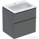 Geberit iCON 60 cm-es mosdó és alsószekrény kombináció 2 fiókkal,matt láva 502.335.JK.1
