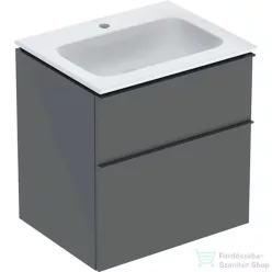   Geberit iCON 60 cm-es mosdó és alsószekrény kombináció 2 fiókkal,matt láva 502.335.JK.1
