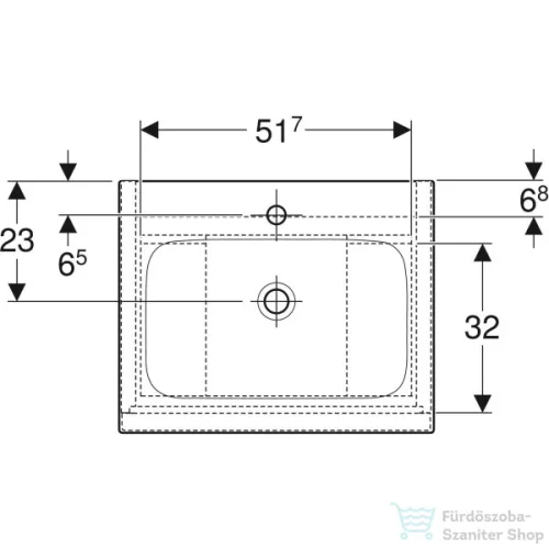 Geberit iCON 60 cm-es mosdó és alsószekrény kombináció 2 fiókkal,matt láva 502.335.JK.1