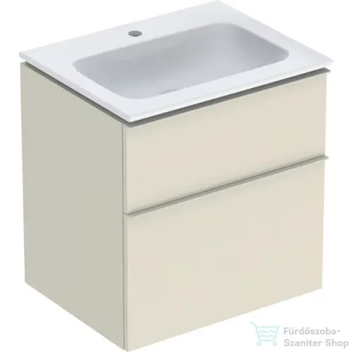 Geberit iCON 60 cm-es mosdó és alsószekrény kombináció 2 fiókkal,fényes homokszürke 502.335.JL.1
