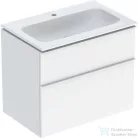 Geberit iCON 75 cm-es mosdó és alsószekrény kombináció 2 fiókkal,matt fehér fogantyúval,fényes fehér 502.336.01.1
