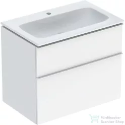   Geberit iCON 75 cm-es mosdó és alsószekrény kombináció 2 fiókkal,matt fehér fogantyúval,fényes fehér 502.336.01.1