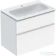 Geberit iCON 75 cm-es mosdó és alsószekrény kombináció 2 fiókkal,matt fehér fogantyúval,fényes fehér 502.336.01.1