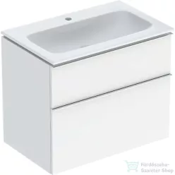   Geberit iCON 75 cm-es mosdó és alsószekrény kombináció 2 fiókkal,krómozott fogantyúval,fényes fehér 502.336.01.2