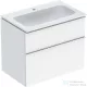 Geberit iCON 75 cm-es mosdó és alsószekrény kombináció 2 fiókkal,krómozott fogantyúval,fényes fehér 502.336.01.2