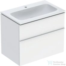   Geberit iCON 75 cm-es mosdó és alsószekrény kombináció 2 fiókkal,matt fehér fogantyúval,matt fehér 502.336.01.3
