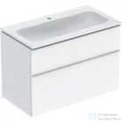 Geberit iCON 90 cm-es mosdó és alsószekrény kombináció 2 fiókkal,matt fehér fogantyúval,fényes fehér 502.337.01.1