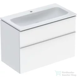   Geberit iCON 90 cm-es mosdó és alsószekrény kombináció 2 fiókkal,matt fehér fogantyúval,fényes fehér 502.337.01.1