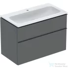 Geberit iCON 90 cm-es mosdó és alsószekrény kombináció 2 fiókkal,matt láva 502.337.JK.1