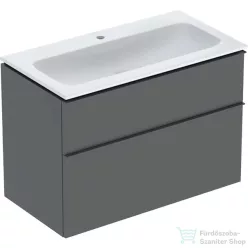   Geberit iCON 90 cm-es mosdó és alsószekrény kombináció 2 fiókkal,matt láva 502.337.JK.1