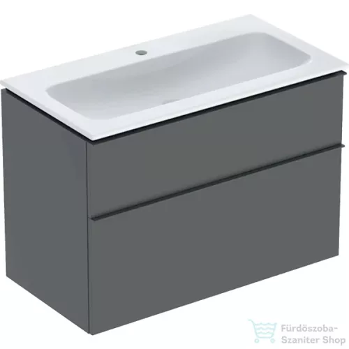 Geberit iCON 90 cm-es mosdó és alsószekrény kombináció 2 fiókkal,matt láva 502.337.JK.1