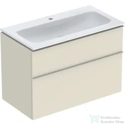  Geberit iCON 90 cm-es mosdó és alsószekrény kombináció 2 fiókkal,fényes homokszürke 502.337.JL.1