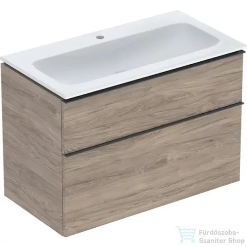 Geberit iCON 90 cm-es mosdó és alsószekrény kombináció 2 fiókkal,hikoridió 502.337.JR.1
