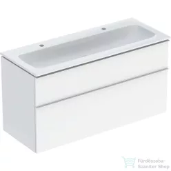   Geberit iCON 120x48 cm-es 2 csaplyukas mosdó és alsószekrény kombináció 2 fiókkal,fényes fehér 502.338.01.1