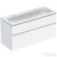 Geberit iCON 120x48 cm-es 2 csaplyukas mosdó és alsószekrény kombináció 2 fiókkal,fényes fehér 502.338.01.1