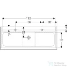 Geberit iCON 120x48 cm-es 2 csaplyukas mosdó és alsószekrény kombináció 2 fiókkal,fényes fehér 502.338.01.1