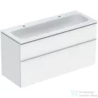 Geberit iCON 120x48 cm-es 2 csaplyukas mosdó és alsószekrény kombináció 2 fiókkal,fényes fehér 502.338.01.3