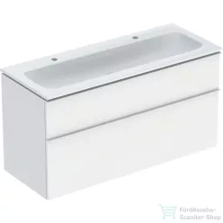   Geberit iCON 120x48 cm-es 2 csaplyukas mosdó és alsószekrény kombináció 2 fiókkal,fényes fehér 502.338.01.3