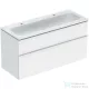 Geberit iCON 120x48 cm-es 2 csaplyukas mosdó és alsószekrény kombináció 2 fiókkal,fényes fehér 502.338.01.3