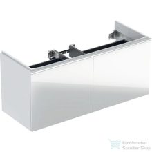   Geberit ACANTO 119x47,6x53,5 cm-es 2 fiókos alsószekrény 2 belső fiókkal,fényes fehér/fényes üveg 502.355.01.2