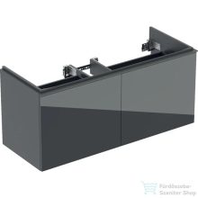   Geberit ACANTO 119x47,6x53,5 cm-es 2 fiókos alsószekrény 2 belső fiókkal,matt láva/fényes üveg 502.355.JK.2