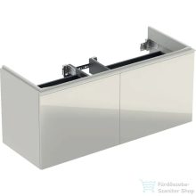   Geberit ACANTO 119x47,6x53,5 cm-es 2 fiókos alsószekrény 2 belső fiókkal,matt homokszürke/fényes üveg 502.355.JL.2