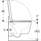 Geberit iCON mélyöblítésű perem nélküli fali wc lecsapódásgátlós ülőkével,fehér 502.381.00.1