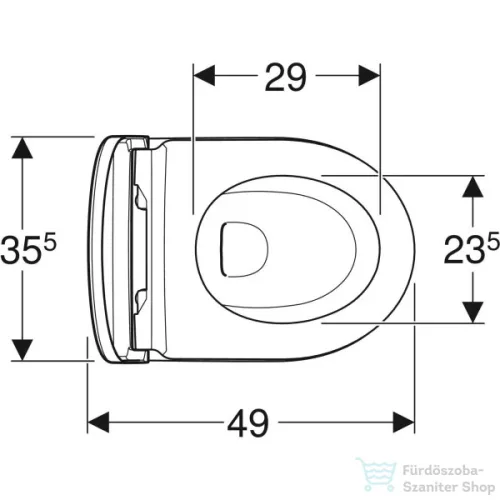 Geberit iCON mélyöblítésű perem nélküli fali wc lecsapódásgátlós ülőkével,matt fehér 502.381.JT.1