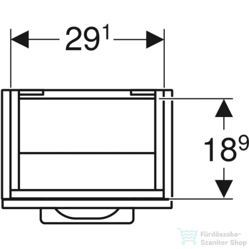 Geberit SELNOVA SQUARE 32,3x25,3x55,7 cm-es 1 ajtós alsószekrény,fényes fehér 502.730.00.1