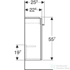 Geberit SELNOVA SQUARE 32,3x25,3x55,7 cm-es 1 ajtós alsószekrény,fényes fehér 502.730.00.1