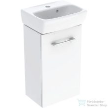   Geberit SELNOVA SQUARE 36x28 cm-es mosdó és 1 ajtós alsószekrény kombináció,fényes fehér 502.742.00.1