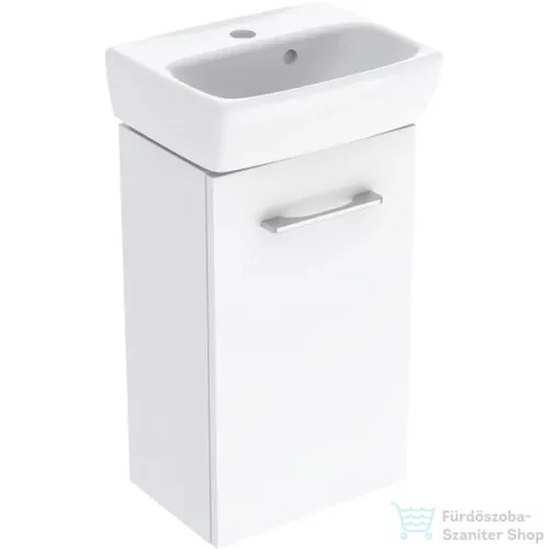 Geberit SELNOVA SQUARE 36x28 cm-es mosdó és 1 ajtós alsószekrény kombináció,fényes fehér 502.742.00.1