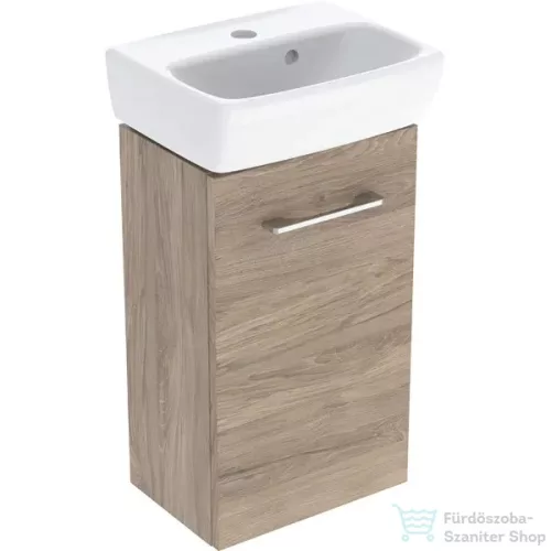 Geberit SELNOVA SQUARE 36x28 cm-es mosdó és 1 ajtós alsószekrény kombináció,hikoridió 502.744.00.1