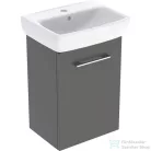 Geberit SELNOVA SQUARE 45x35 cm-es mosdó és 1 ajtós alsószekrény kombináció,matt láva 502.747.00.1