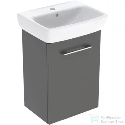   Geberit SELNOVA SQUARE 45x35 cm-es mosdó és 1 ajtós alsószekrény kombináció,matt láva 502.747.00.1
