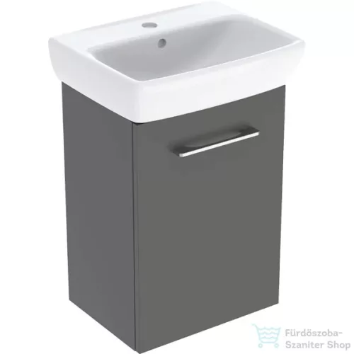 Geberit SELNOVA SQUARE 45x35 cm-es mosdó és 1 ajtós alsószekrény kombináció,matt láva 502.747.00.1