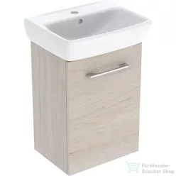   Geberit SELNOVA SQUARE 45x35 cm-es mosdó és 1 ajtós alsószekrény kombináció,világos hikoridió 502.749.00.1