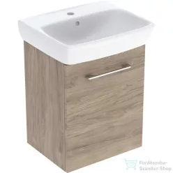  Geberit SELNOVA SQUARE 50x42 cm-es mosdó és 1 ajtós alsószekrény kombináció,hikoridió 502.752.00.1