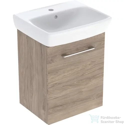 Geberit SELNOVA SQUARE 50x42 cm-es mosdó és 1 ajtós alsószekrény kombináció,hikoridió 502.752.00.1