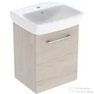 Geberit SELNOVA SQUARE 50x42 cm-es mosdó és 1 ajtós alsószekrény kombináció,világos hikoridió 502.753.00.1