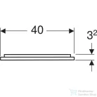 Geberit OPTION PLUS SQUARE 40x70 cm-es tükör LED világítással,matt fekete/eloxált alumínium 502.780.14.1
